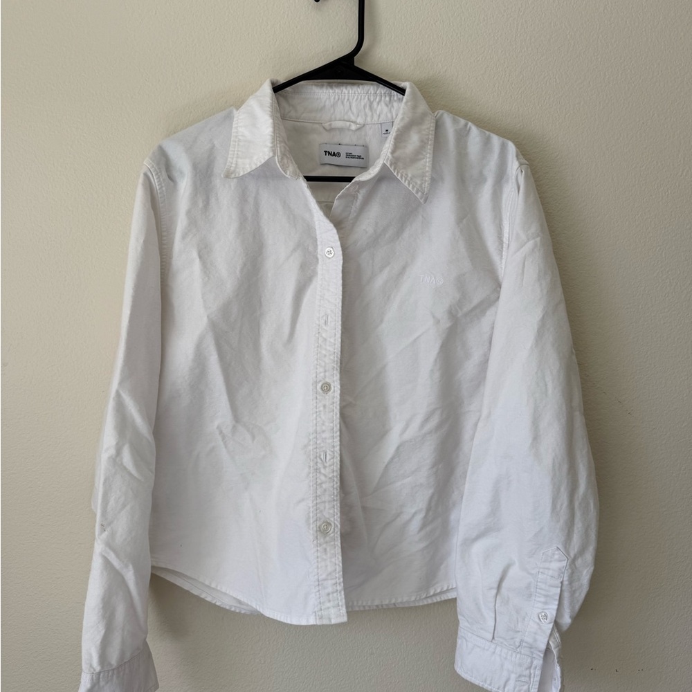 TNA White Button Down Shirt